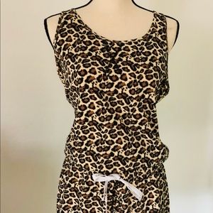 CK Leopard Print Tank + Shorts 2-Piece Sleep Set